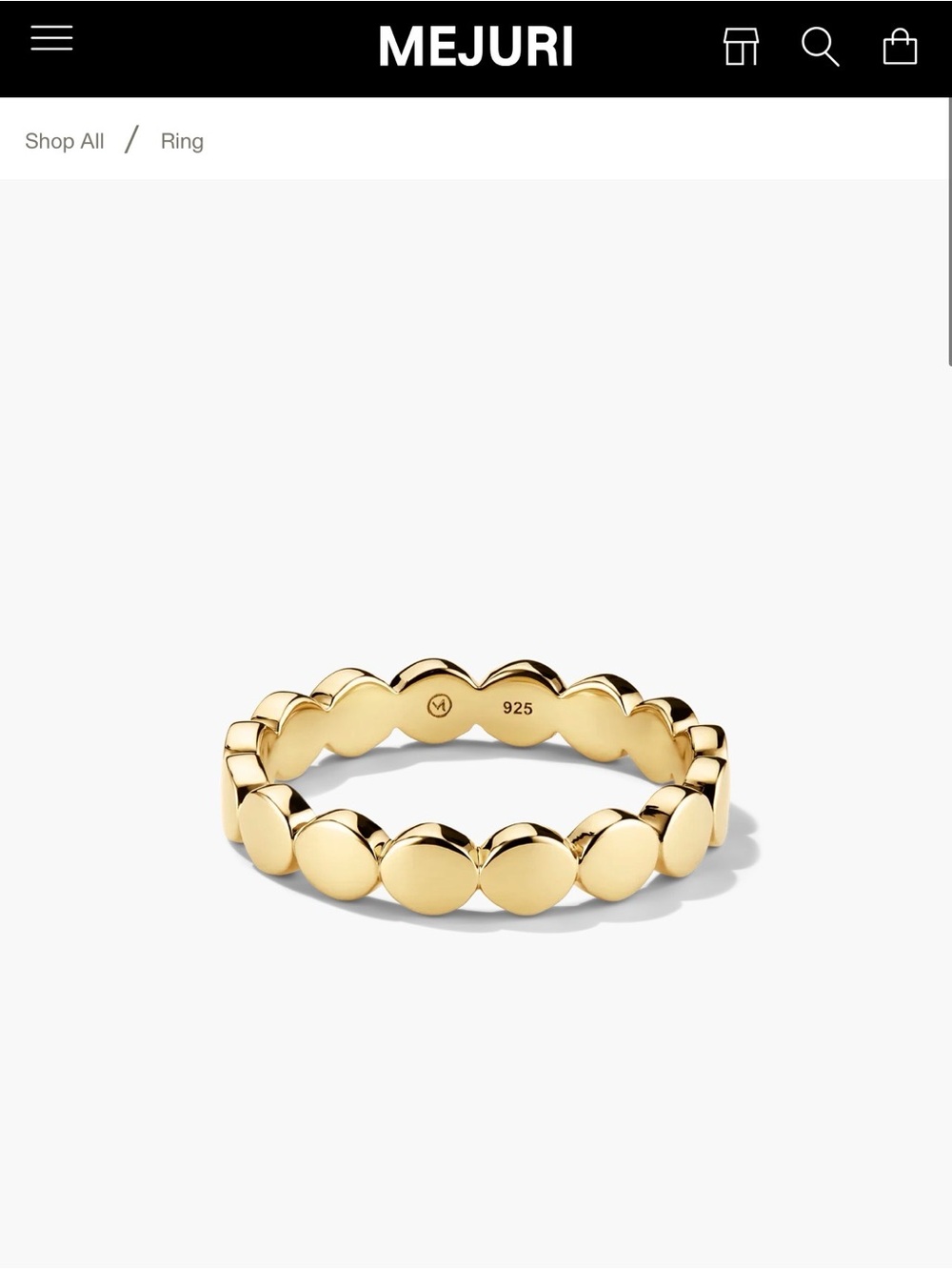Mejuri BOLD DOT RING